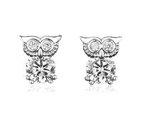 Boucles d'oreilles argent 925 Chouette