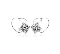 Boucles d'oreilles argent 925 Cœur Lou