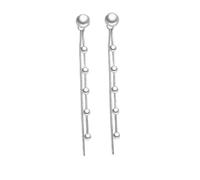 Boucles d'oreilles argent 925 lignée de perles tombantes Albane