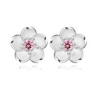 Boucles d'oreilles argent 925 puces fleur