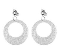 boucles d'oreilles argent pailleté adulte - boland 64414 Gris G