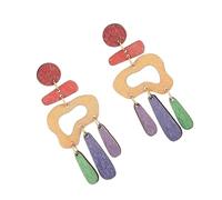 Boucles d'oreilles Artistics de forme irrégulière pour les femmes qui mettent en valeur votre style avec des accessoires de bijoux uniques et confortables Boucles d'oreilles en bois tendance