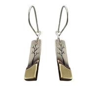 Boucles d'oreilles artistiques en forme d'arbres de vie exquises pour ceux qui apprécient l'esthétique vintage