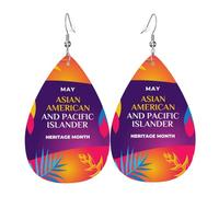 Boucles D'Oreilles Asian American And Pacific Islander Heritage Month Boucle D'Oreille Décoration Boucled'Oreille En Faux Cuir Confortables Pendantes Pour Dames Bijoux Femme