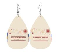Boucles D'Oreilles Asian American And Pacific Islander Heritage Month Boucle D'Oreille Vintage Boucled'Oreille En Faux Cuir Confortables Pendantes Pour Fête Femme Dames