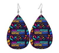 Boucles D'Oreilles Asian American And Pacific Islander Heritage Month Bouclesd'Oreilles Percée Légères Pendantes Confortables Boucled'Oreille En Faux Cuir Pour Bijoux Fête Femme