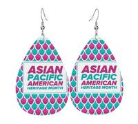 Boucles D'Oreilles Asian American And Pacific Islander Heritage Month Bouclesd'Oreilles Percée Légères Boucled'Oreille En Faux Cuir Vintage Boucle D'Oreille Pour Fête Femme Dames