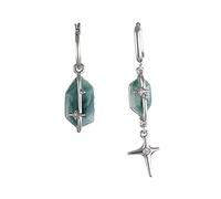 Boucles D'Oreilles Asymétriques Femme,Boucles D'Oreilles Asymétriques En Argent Pour Femme, Boucles D'Oreilles Pendantes Personnalisées Avec Aiguille En Argent 925, Boucles D'Oreilles Asymétriqu