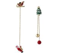 Boucles d'oreilles asymétriques flocon de neige en forme de chaussure de Noël Gland Boucles d'oreilles pour femmes Boucles d'oreilles Accessoires de fête Accessoires de fête, taille unique, comme
