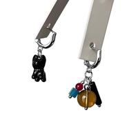 Boucles d'oreilles asymétriques uniques en forme de chien noir ludique conçues pour ceux qui apprécient les bijoux asymétriques inspirés des animaux de compagnie, taille unique, Comme décrit, Comme