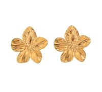 Boucles d'oreilles avec fleurs de cerisier pour femmes et filles Boucles d'oreilles bouton avec fleurs en acier inoxydable plaqué or 18 carats Boucles d'oreilles de mariée tendance, Piccolo, Acier