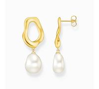 Boucles d'oreilles avec perle Natural Beauty plaqué or, eine Größe, Argent sterling, Pas de gemme