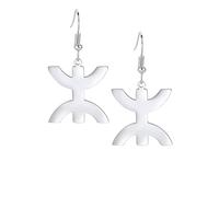 Boucles d'oreilles avec Symboles Berbères Africains pour les Femmes en Acier Inoxydable Style Caber Tribu Musulmane Egypte Carte des Pays Berbères Africains Boucle D'oreille Bijoux Religieux, taglia