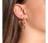 Boucles d'oreilles bianca grenat