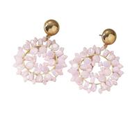 Boucles D'Oreilles Bohèmes Géométriques En Perles, Rondes, Bohèmes, Faites À La Main, Grandes Boucles D'Oreilles Pendantes En Perles pour Femmes, Bijoux De Vacances, Accessoires De Festival, Ro