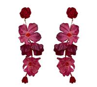 Boucles D'oreilles Bohèques Bijoux Oreille Goujons De Fleurs Boucles D'oreilles Uniques Pendantes De La Texture Argentée Pour Amant Mode Rose Vintage Bohème Pour Femmes