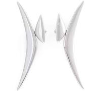 Boucles d'oreilles Boomerang Mugler H&M couleur argent