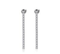 Boucles D'Oreilles, Boucle D Oreille Pendantes Femme Boheme Blanc Pompon avec Zircone pour Anniversaire Bijoux