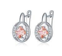 Boucles D'Oreilles, Boucle D'Oreille Clou Zirconium Champagne Forme de Losange avec Zircon Aaa pour Femme Anniversaire Bijoux