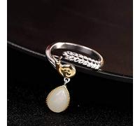 Boucles D'Oreilles Boucles D'Oreilles Eardrop Pour Femmes Style Littéraire Minimaliste Boucles D'Oreilles S925 Bijoux en Argent Sterling Escargot Néphrite Bague Ensemblebague, LJBLEUSK