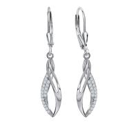 Boucles d'oreilles boucles d'oreilles en argent 925 rhodié brillant pierres...