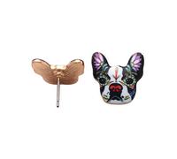Boucles d'oreilles bouledogue français en émail coloré From the Ginger Lyne Collection Multicolore
