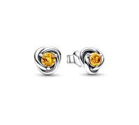 Boucles d'oreilles bouton Pandora 292334C04 Cercle, taille unique, Acier inoxydable, Kristall