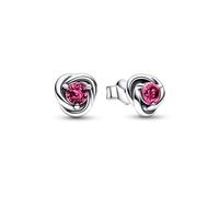 Boucles d'oreilles bouton Pandora 292334C05 Cercle, taille unique, Acier inoxydable, Kristall