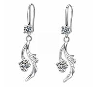 Boucles d'oreilles brillantes en forme de gouttes d'eau pour femme - En cuivre - Ensemble de boucles d'oreilles en zircon - Ensemble de boucles d'oreilles à trois trous, taille unique, Cuivre, Pas de