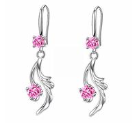 Boucles d'oreilles brillantes en forme de gouttes d'eau pour femme - En cuivre - Ensemble de boucles d'oreilles en zircon - Ensemble de boucles d'oreilles à trois trous, taille unique, Cuivre, Pas de