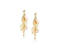 Boucles d'oreilles - Brosway - Collection de feuilles - Acier - Doré - Cristaux Swarovski