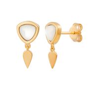 boucles d'oreilles cai avec pendentif en argent 925 plaqué or pierre de lune ...