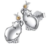 Boucles d'oreilles Capybara - de zinc | Beaux bijoux d’anniversaire Capybara Stuff | Boucles d’oreilles drôles mignonnes | Écouteurs Capybaras pour femmes