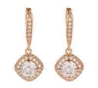 Boucles d'oreilles carrées en oxyde de zirconium pour tous les jours - Élégantes - Pour le confort et les styles dans différents environnements élégants, taille unique, Comme décrit, Comme décrit.