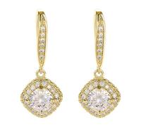 Boucles d'oreilles carrées multifonctionnelles en oxyde de zirconium - Accessoire unique pour femme - Idéal pour les étudiants et les professionnels, taille unique, Comme décrit, Comme décrit.