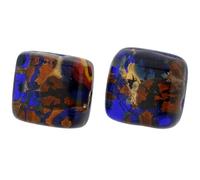 Boucles d'Oreilles Carrées Reflets Vénitiens - Or Rouge