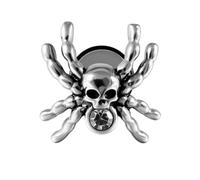 Boucles D'oreilles Cartilage - Acier Inoxydable 16G | Bijoux Gothiques Réalistes À Disque Rond D’araignée | De Perçage À Tige Droite En Diamant Noir Pour Hommes Ou Filles, Fête D'Halloween,