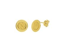 Boucles d'oreilles Celesta en argent 925 plaqué or jaune structure surface br...