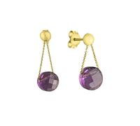 Boucles d'oreilles Celesta or jaune 375 or améthyste pierre bouchons avec séc...