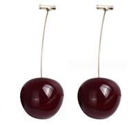 Boucles d'oreilles cerises, 1 paire de boucles d'oreilles cerises 3D douces et ravissantes pendantes, bijoux amusants à la mode pour femmes et filles.