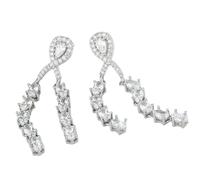 Boucles d'oreilles chandelier en cristal multicolore de style baroque pour femme