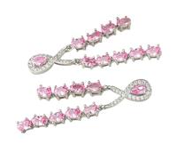Boucles d'oreilles chandelier en cristal multicolore de style baroque pour femme