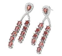 Boucles d'oreilles chandelier en cristal multicolore de style baroque pour femme