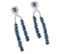 Boucles d'oreilles chandelier en cristal multicolore de style baroque pour femme