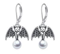 boucles d'oreilles chauve-souris Argent sterling boucles d'oreilles pour femmes jeunes filles bijoux (Boucles d'oreilles de chauve - souris)