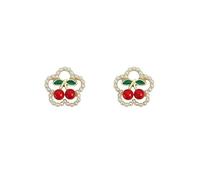 Boucles d'oreilles Cherry Pearl Design minimaliste, poids 3 g Alliage léger avec finition électroplaquée Texture exceptionnelle et éclat durable Convient aux femmes