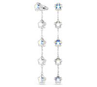 Boucles d'oreilles Chroma, Tailles variées, Étoile, Blanches, Métal rhodié OS
