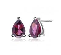 Boucles d'oreilles Citrine 925 STAD Round 4 mm Boucle d'oreilles en pierre de naissance S pour les femmes