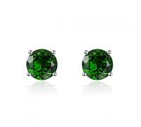Boucles d'oreilles Citrine 925 STAD Round 4 mm Boucle d'oreilles en pierre de naissance S pour les femmes
