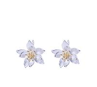 Boucles d'oreilles classiques en argent sterling 925, style ethnique, motif fleur de lotus